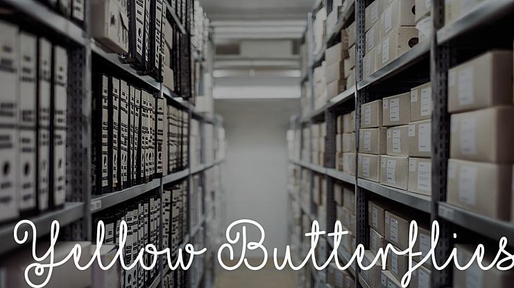 Yellow Butterflies Font