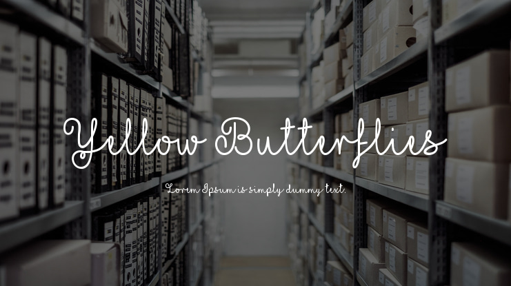 Yellow Butterflies Font