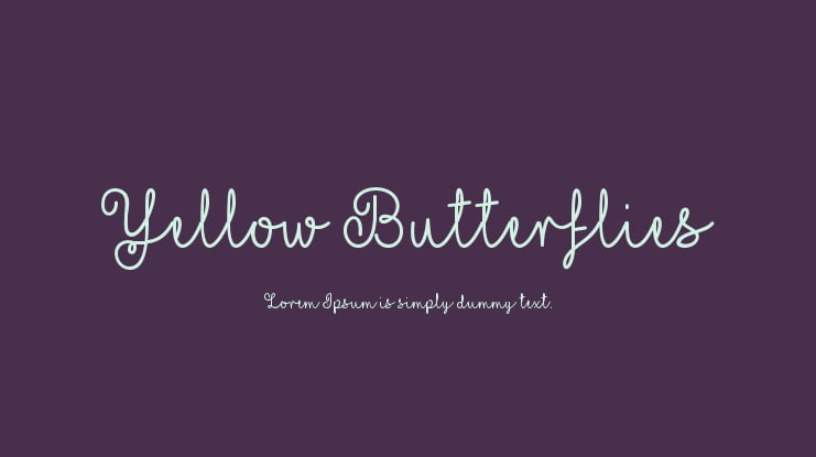 Yellow Butterflies Font