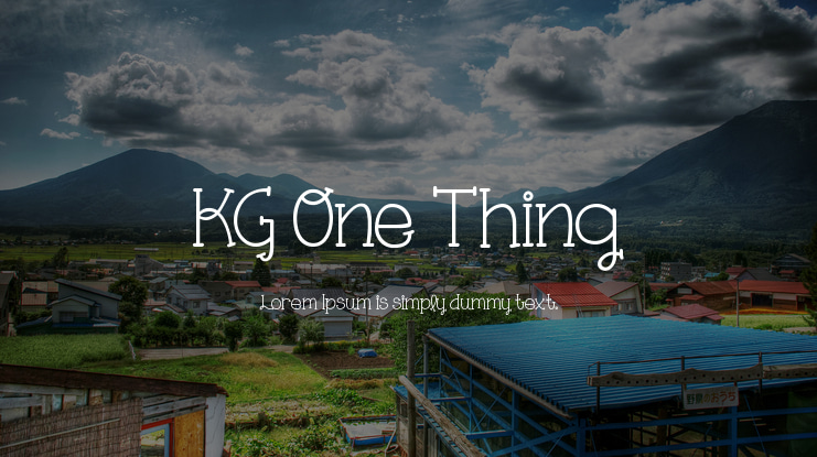 KG One Thing Font