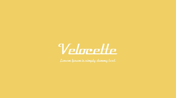 Velocette Font