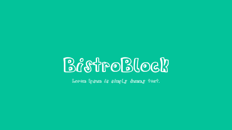 BistroBlock Font