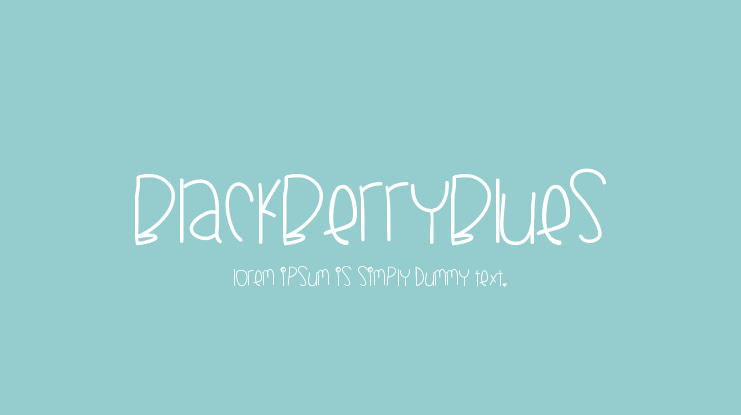 BlackberryBlues Font