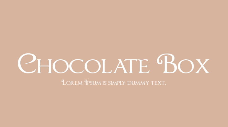 Chocolate Box Font Family