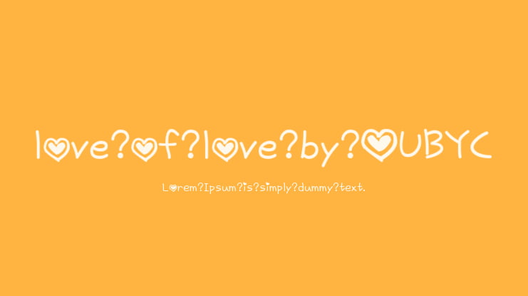 love of love by OUBYC Font Family