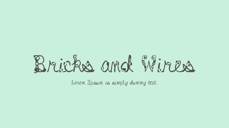 Bricks and Wires Font Family