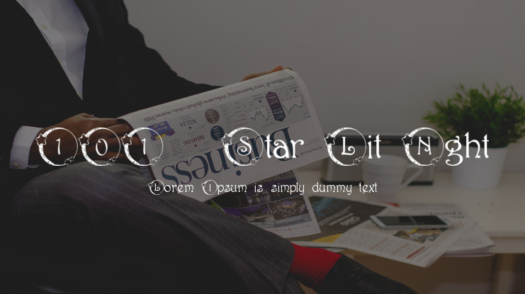 101! Star Lit Nght Font