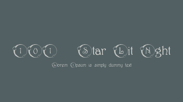 101! Star Lit Nght Font