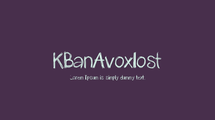 KBanAvoxlost Font