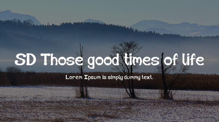 SD Those good times of life Font