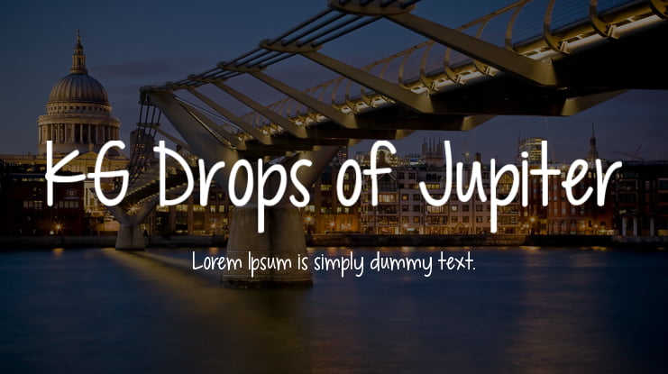KG Drops of Jupiter Font