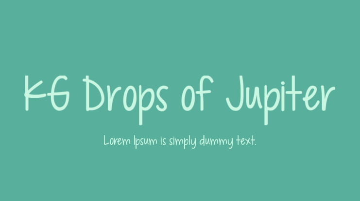 KG Drops of Jupiter Font