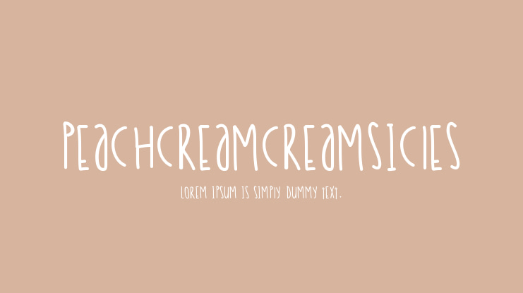 PeachCreamCreamsicles Font