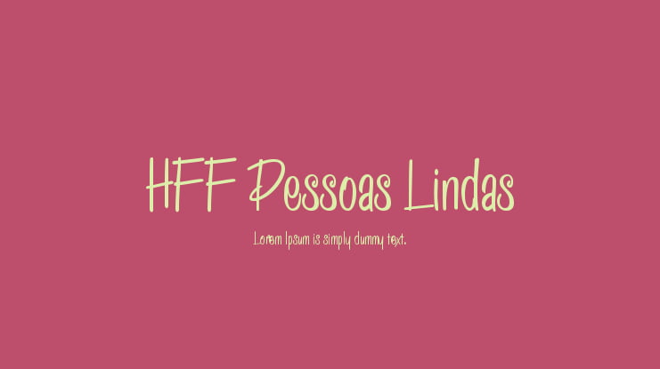 HFF Pessoas Lindas Font