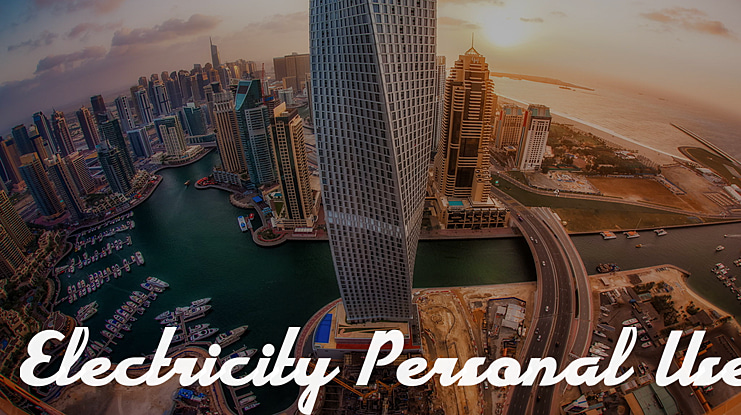 Electricity Personal Use Font