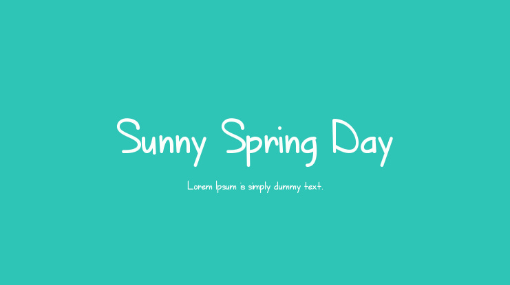 Sunny Spring Day Font