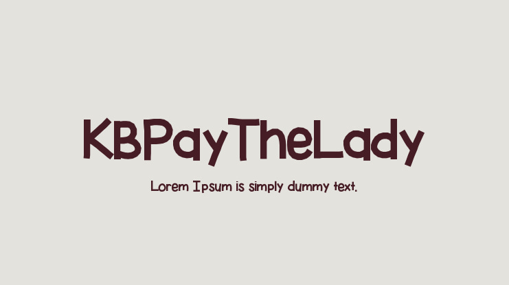 KBPayTheLady Font