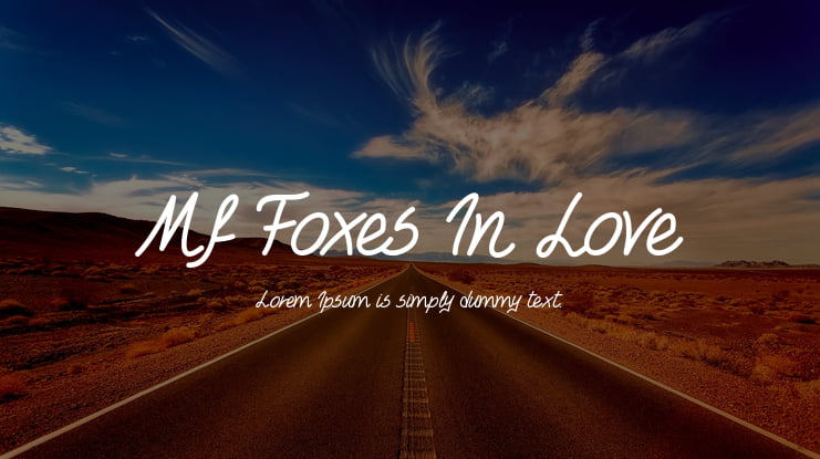Mf Foxes In Love Font