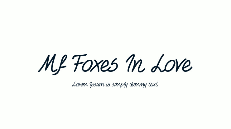 Mf Foxes In Love Font
