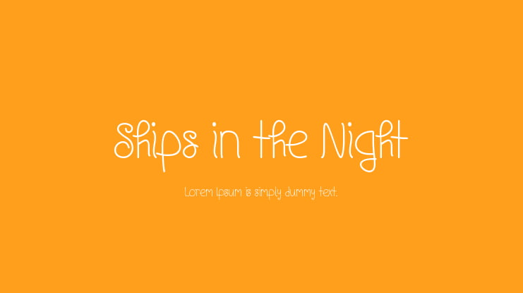 Ships in the Night Font Family