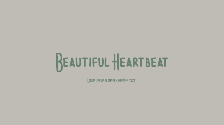 Beautiful Heartbeat Font