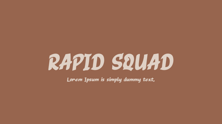 RAPID SQUAD Font