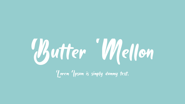 Butter Mellon Font