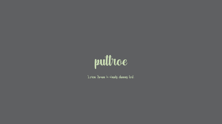 puttroe Font