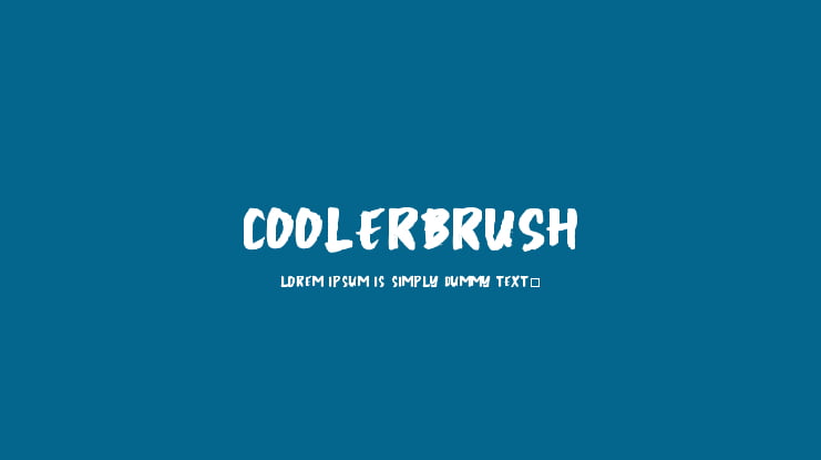 COOLERBRUSH Font