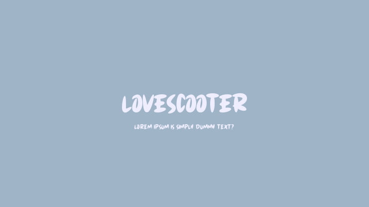 LOVESCOOTER Font