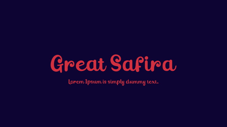Great Safira Font