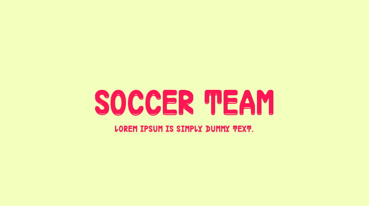 Soccer Team Font