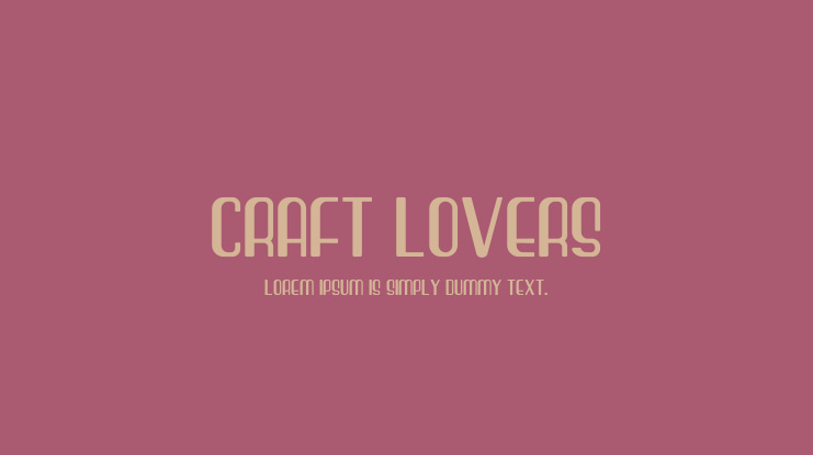 Craft Lovers Font