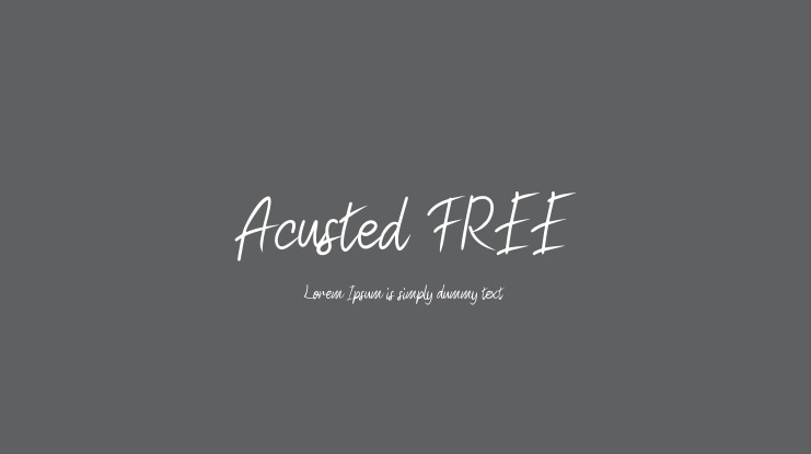 Acusted FREE Font
