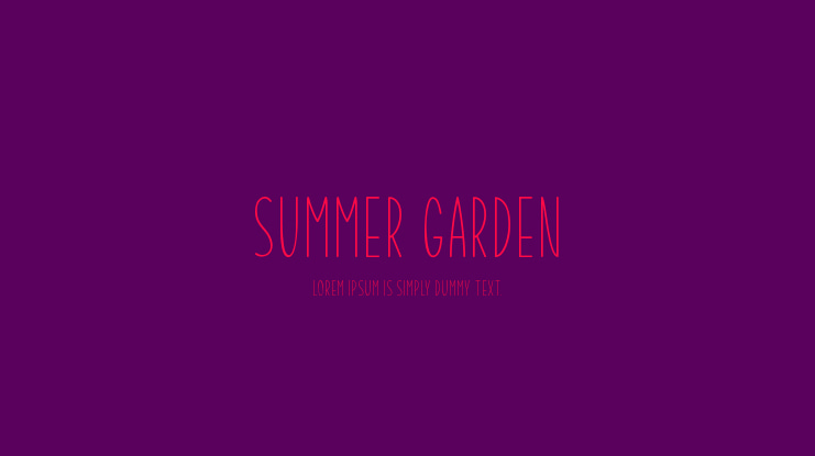 Summer Garden Font