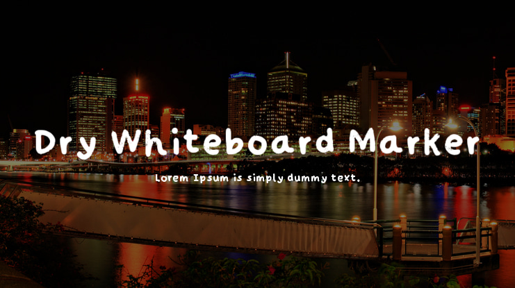 Dry Whiteboard Marker Font