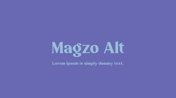 Magzo Alt Font