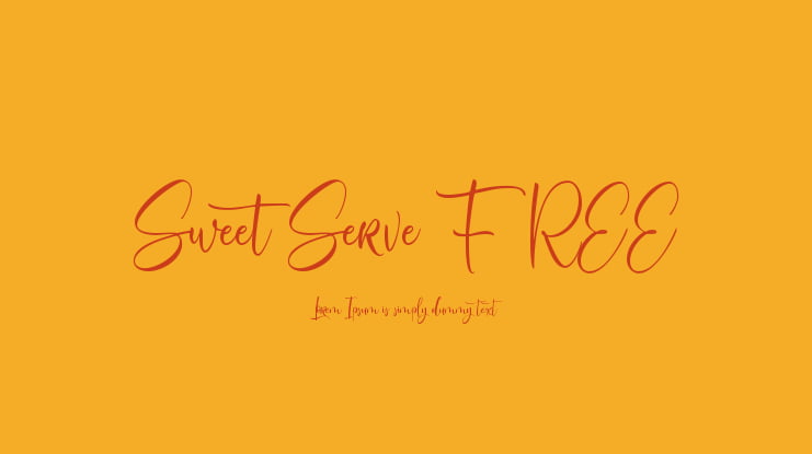 SweetServe FREE Font