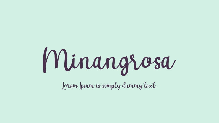 Minangrosa Font