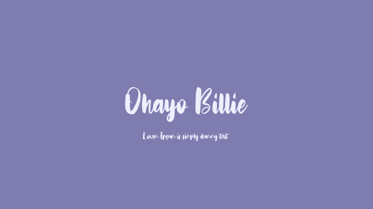 Ohayo Billie Font