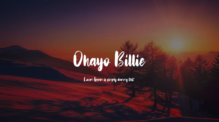 Ohayo Billie Font