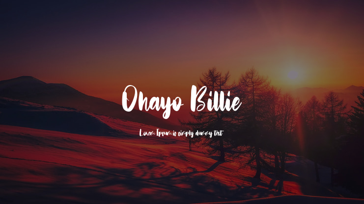 Ohayo Billie Font