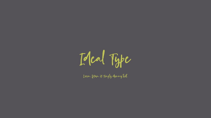 Ideal Type Font