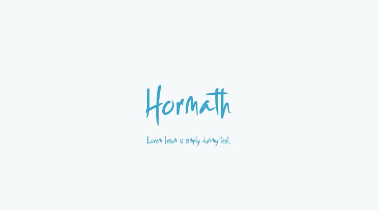 Hormath Font