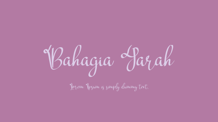 Bahagia Jarah Font