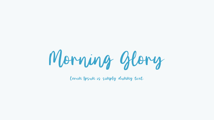 Morning Glory Font