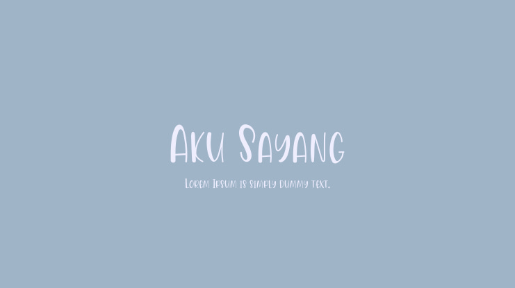 Aku Sayang Font