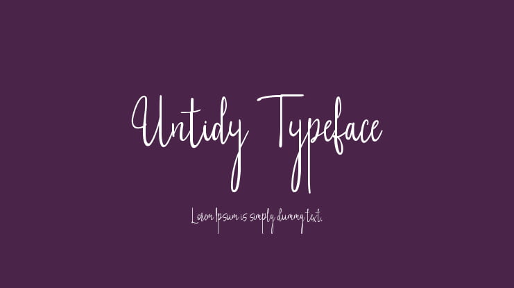 Untidy Typeface Font