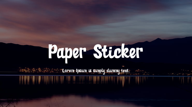 Paper Sticker Font