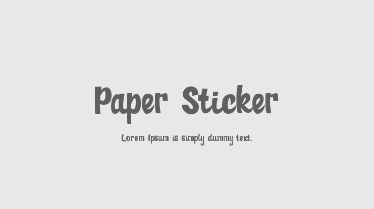 Paper Sticker Font